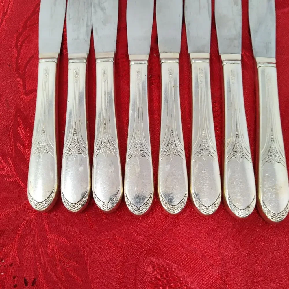 8X BK Butter Knives Rogers International MARY Lou DEVONSHIRE Silverplate